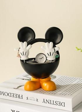 米奇首饰盒戒指收纳摆件创意可爱卡通装饰品手表挂架家居生日礼物