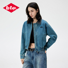 Lee Cooper/李库珀 复古翻领短款牛仔外套女款百搭夹克上衣春夏款