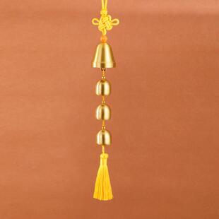 可定制个数纯铜铃铛风铃家居房间店铺门上挂饰门饰化五黄二黑挂件