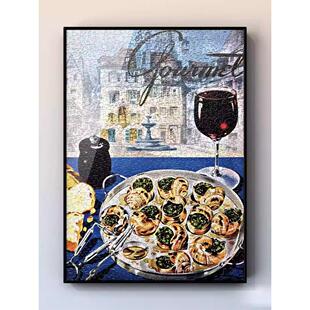 纽约客拼图相框1000片70×50x75金属画框3djp拼图框500片裱框可定