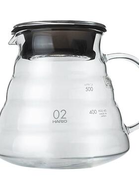 【自营】HARIO玻璃手冲壶家用分享壶云朵壶滴滤式下壶咖啡600ml