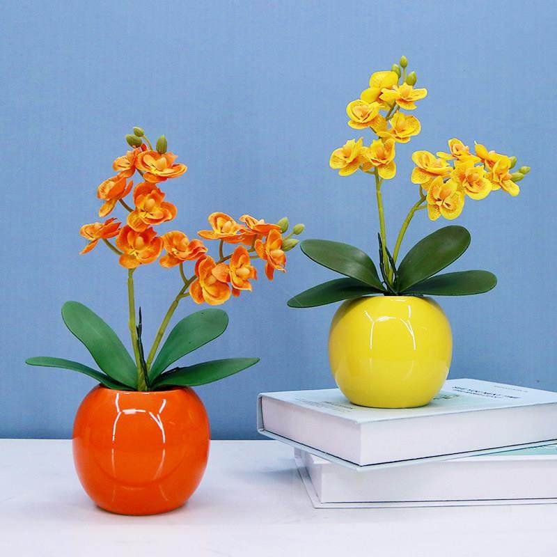 蝴蝶兰人造花丝花盆栽植物装饰家居客厅室内电视柜人造花人造花装,鲜花速递/花卉仿真/绿植园艺,仿真花,淘宝优惠券,粉丝福利购,淘宝优惠卷