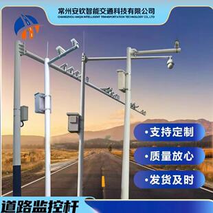 道路八角杆标志牌立杆信号灯卡口L型T型杆件定制厂家直销监控立杆