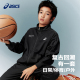 男女童立领针织复古运动服卫衣套装 ASICS亚瑟士儿童外套春装 新款