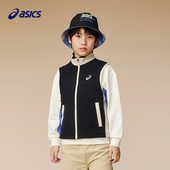 ASICS 亚瑟士儿童2025年秋季 摇粒绒马甲撞色立领温暖舒适抗静电