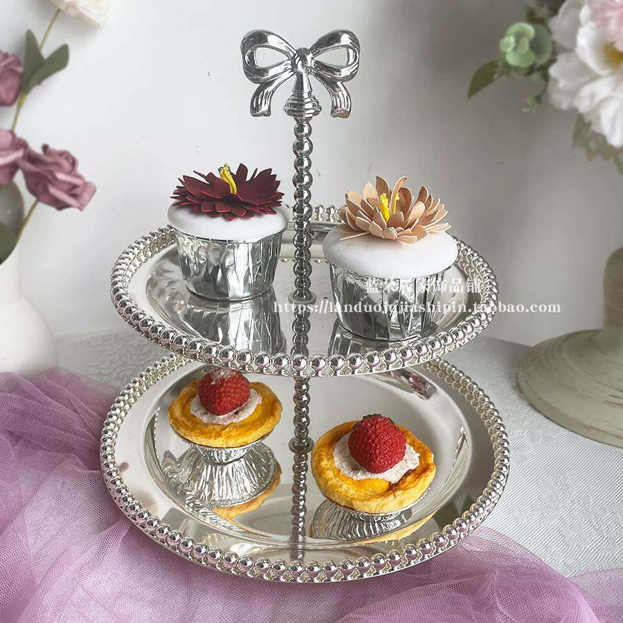 欧式高颜值婚庆甜品台摆件展示架茶歇摆台高级多层下午茶蛋糕架
