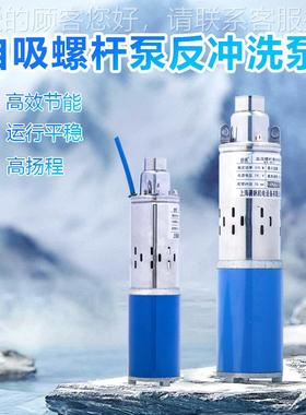 启立不锈钢流水泵自螺杆泵反直冲洗水泵鱼池深庭院井16448家用抽