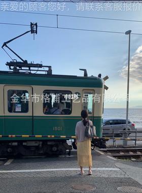 制镰仓号网红车公 景点63451步行街商定铺园复古电车售卖车电电车