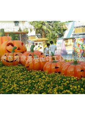 简真约南瓜灯 万圣氛节围点缀玻璃仿75183笑脸邪恶 户外钢创意装