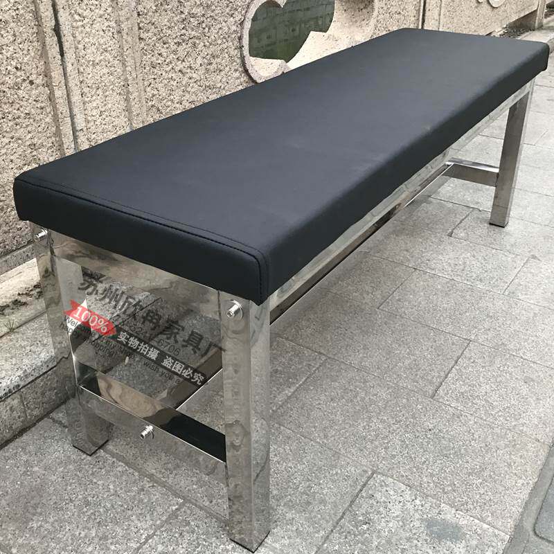 不锈钢更衣凳换鞋凳软包沙发长条凳浴室穿衣凳培训班休息区长凳子