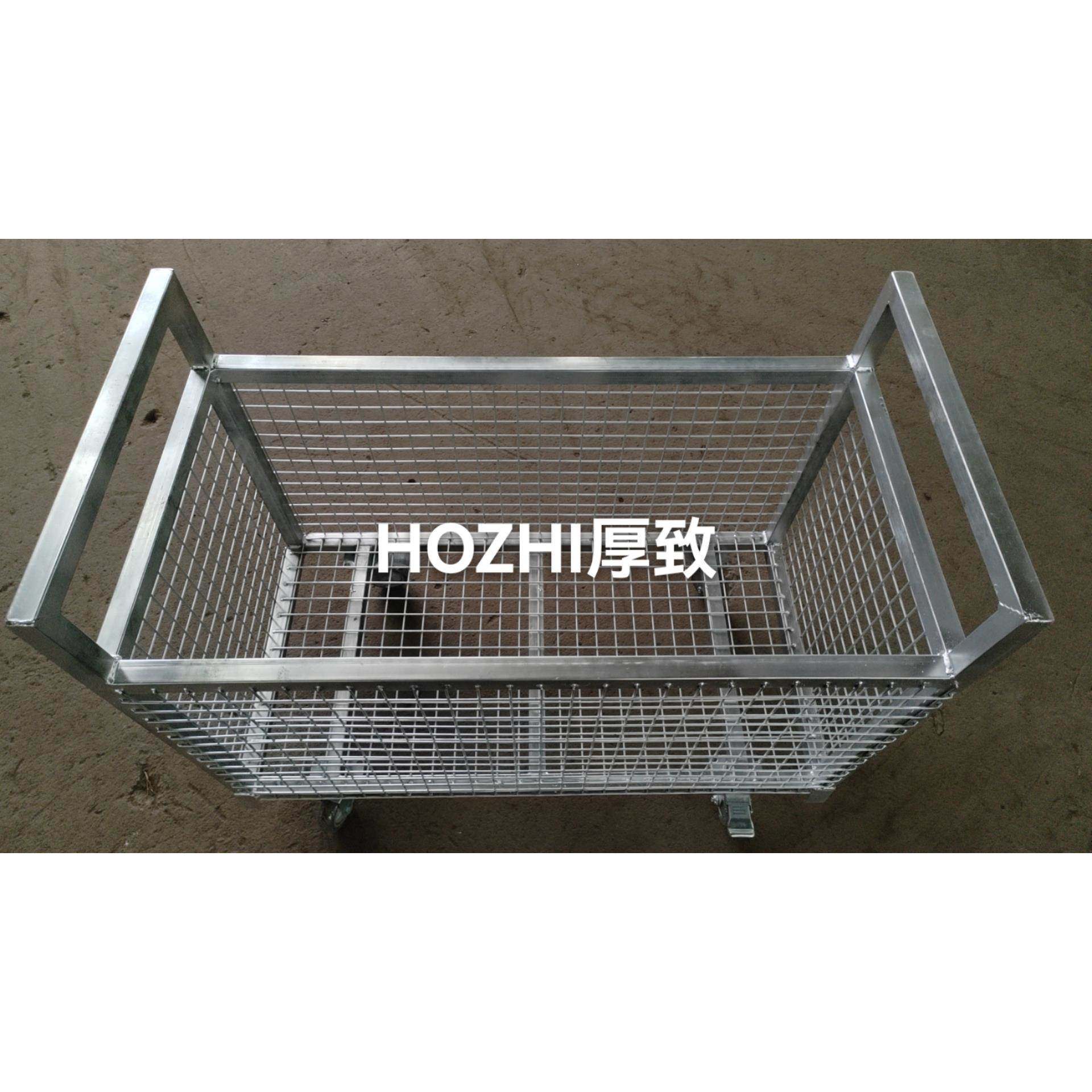 仓储笼铁框周转箱金属快递分拣车带轮子电缆线筐线材筐配件筐