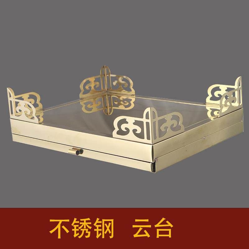 金色不锈钢佛龛佛柜佛台家用挂墙壁挂台面佛像供台礼佛供奉摆件
