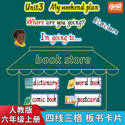 人教版小学英语六年级单词句子卡