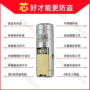 适配王力防盗门特能齿轮锁芯国C级叶片多轨道安全门自动碰锁锁芯