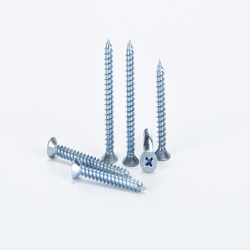 加硬高强度镀蓝白锌十字沉头自攻螺丝钉M3平头木螺丝钉M4M5M6