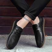 秋季 小皮底鞋 闲男士 会小伙休韩版 男英伦潮流百搭软驾车豆 社鞋 正品