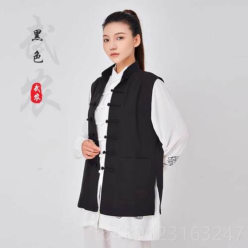 正品女极服马甲春秋暖2024新款背心晨练坎太肩背心保男太极拳无袖