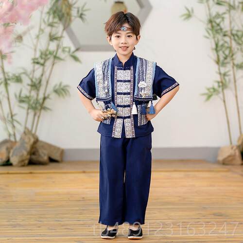 正品广西壮族三小月三男女儿童服少数族演出服学生男女童舞蹈饰服