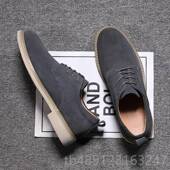 单鞋 2帮0新24秋季 翻毛皮低马丁靴男英伦磨砂反绒皮休闲皮 男鞋 正品