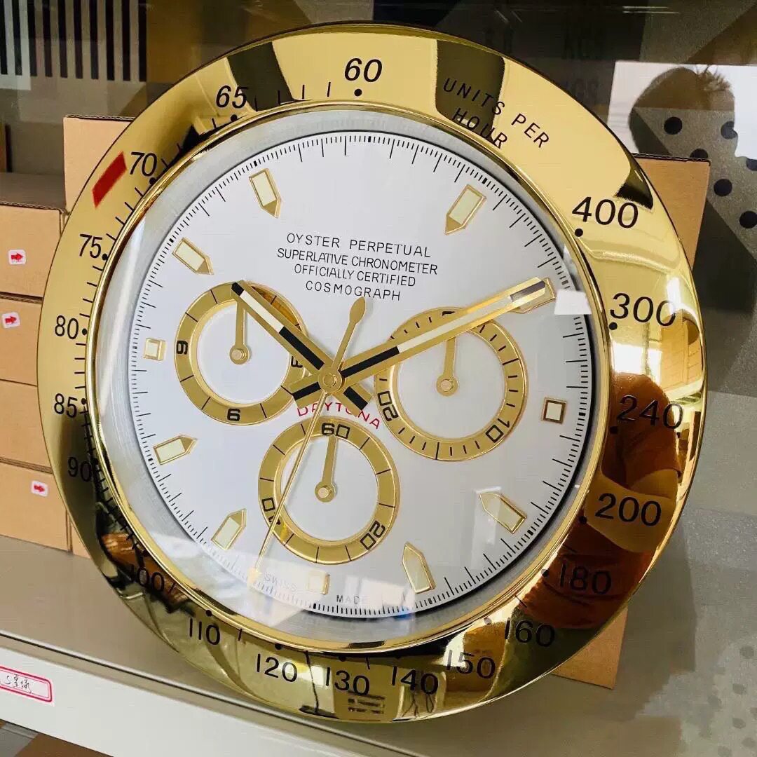 源头工厂直销 R L X 水鬼 GMT SEA 迪通拿系列14寸金属外壳表挂钟