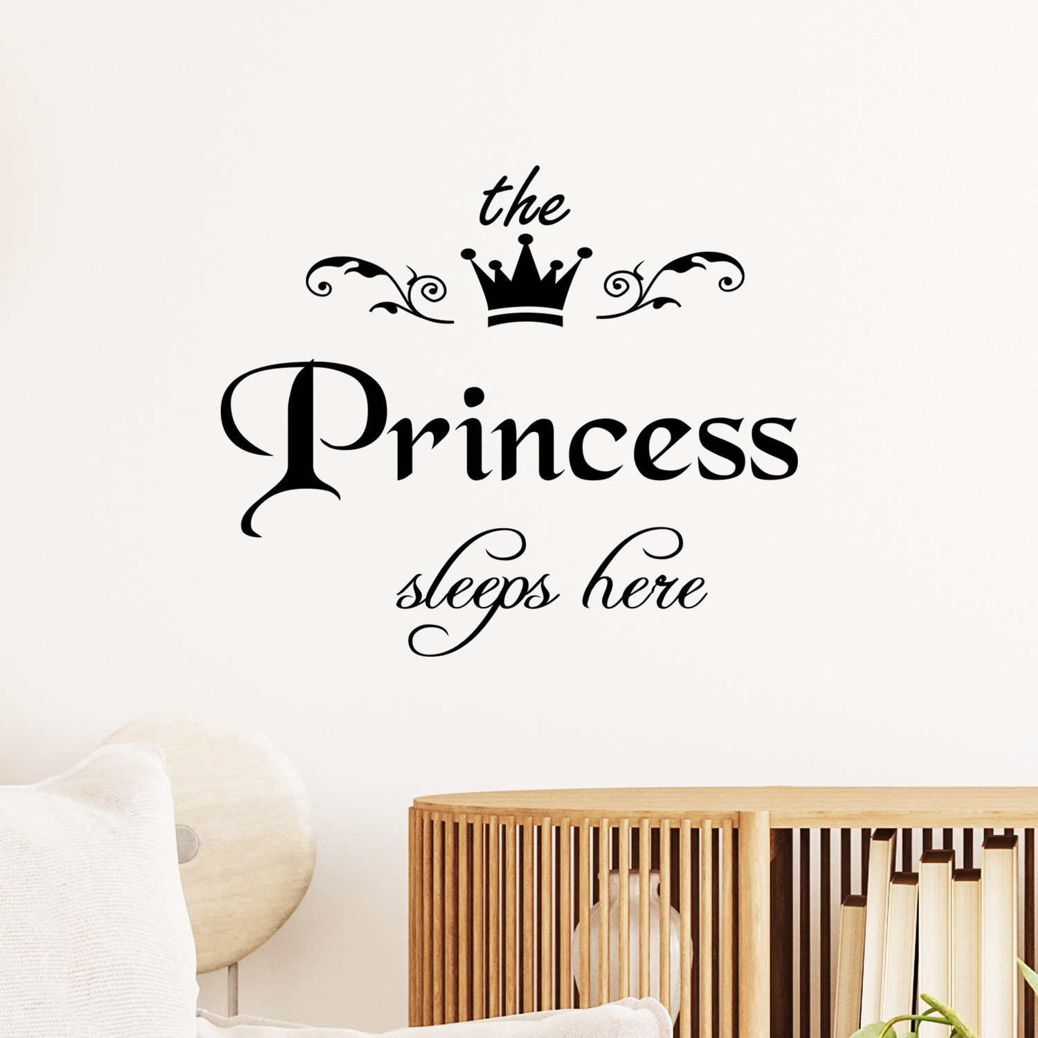 Princess女孩家庭箴言厨房浴室客厅卧室跨境可移除墙贴纸PH2349