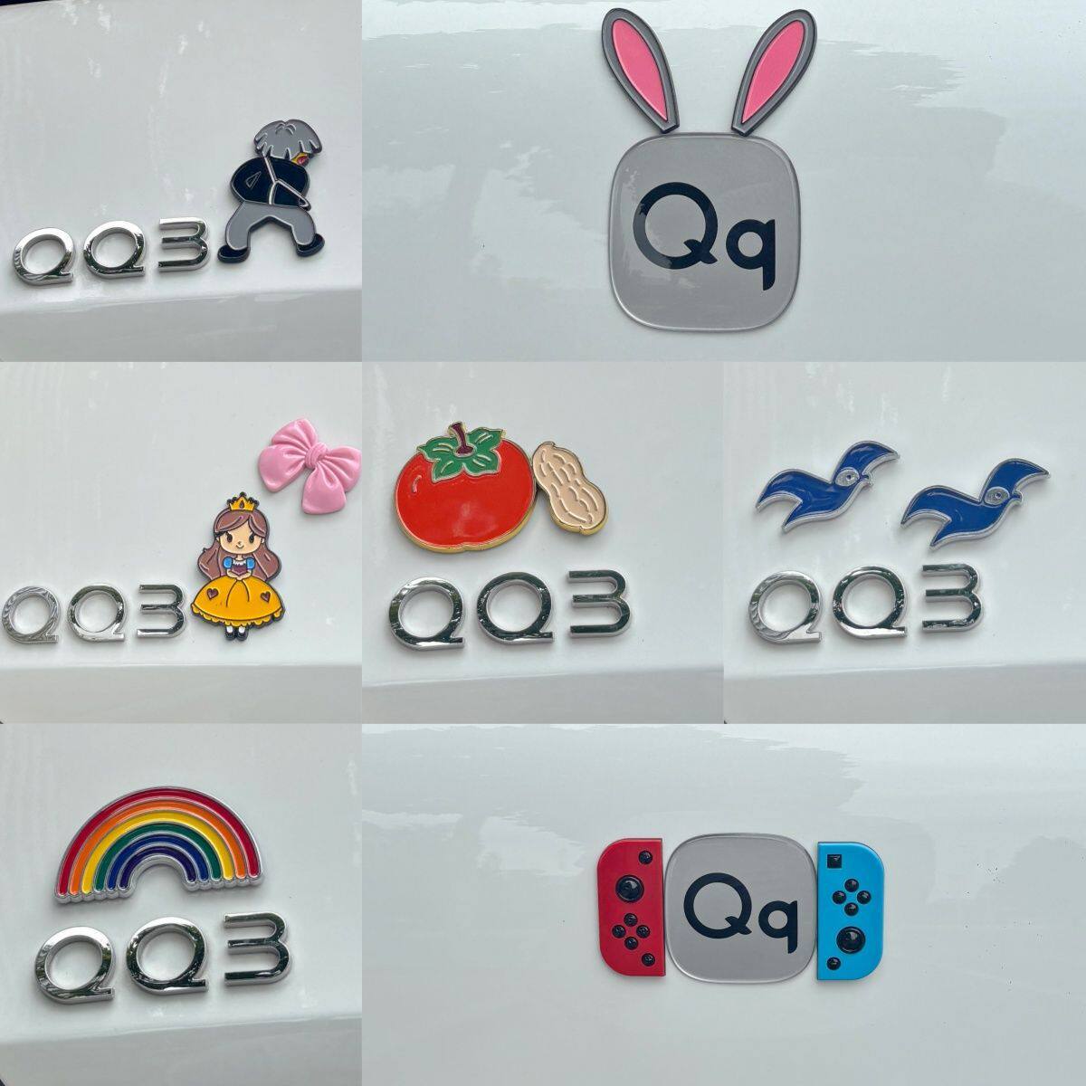奇瑞QQ3汽车标贴3D立体网红搞笑