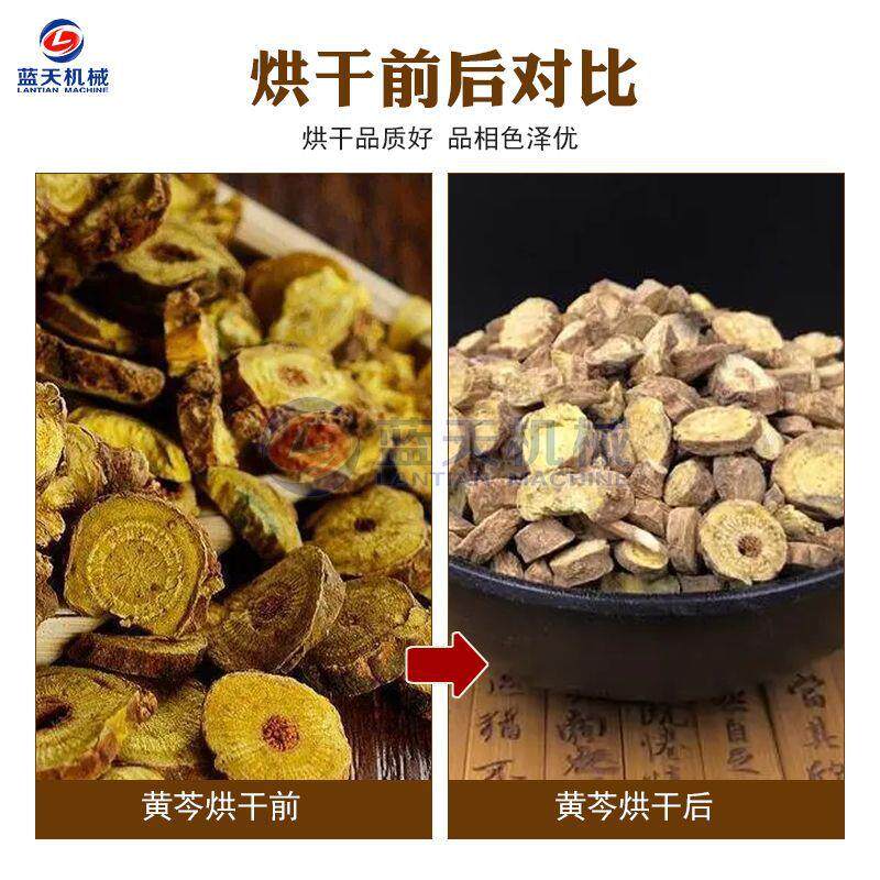 黄芩烘干备多层网带山茶片根切片芩黄荼干燥机设大型QXP黄芩烘干