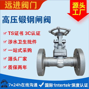 锻钢高压法兰闸阀Z41H 100CA105锻钢耐高温高压蒸汽导热油闸阀