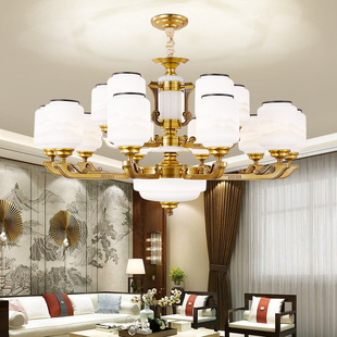 餐厅灯具卧室中国风茶楼2021年新款 新中式 吊灯客厅灯轻奢大气中式