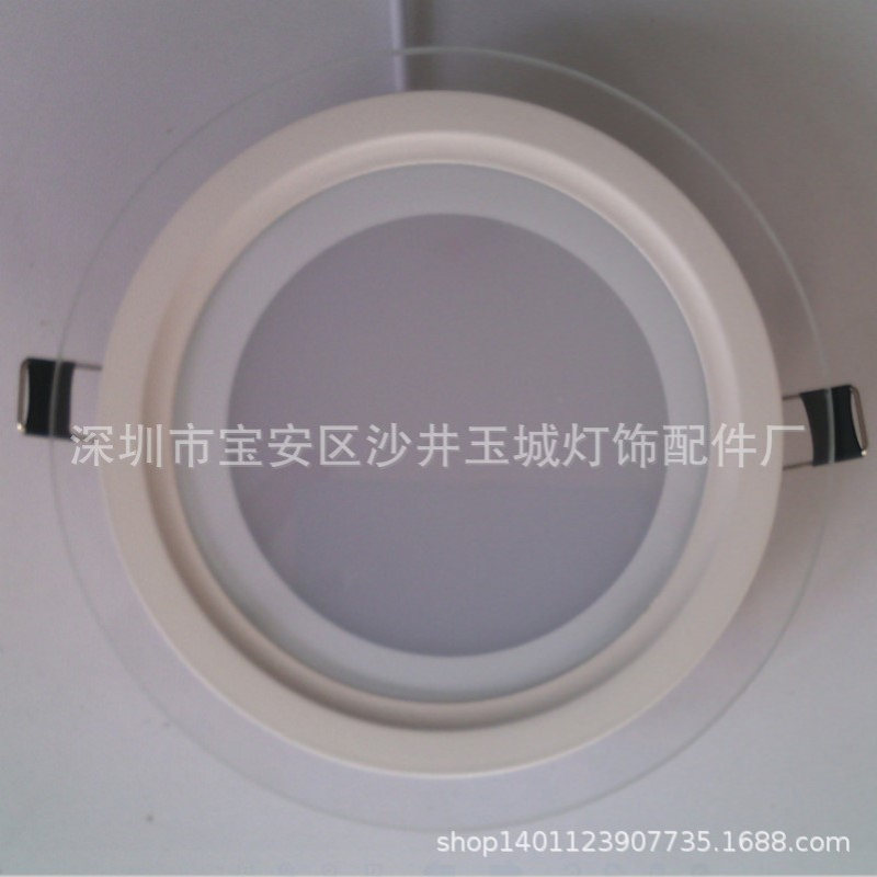 工厂供应6W9W12W18W24W正面发光贴片LED圆形玻璃面板灯筒灯成品灯