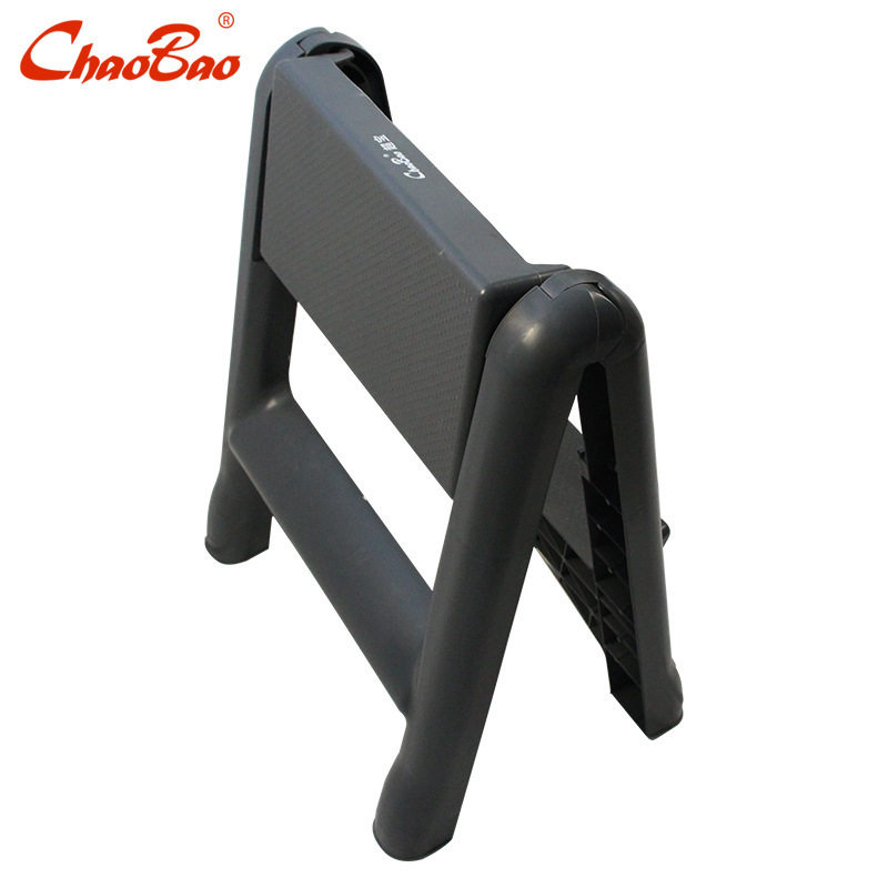 批发超宝C-099C脚踏梯便捷式二步梯加厚塑料折叠梯子家庭用人字梯