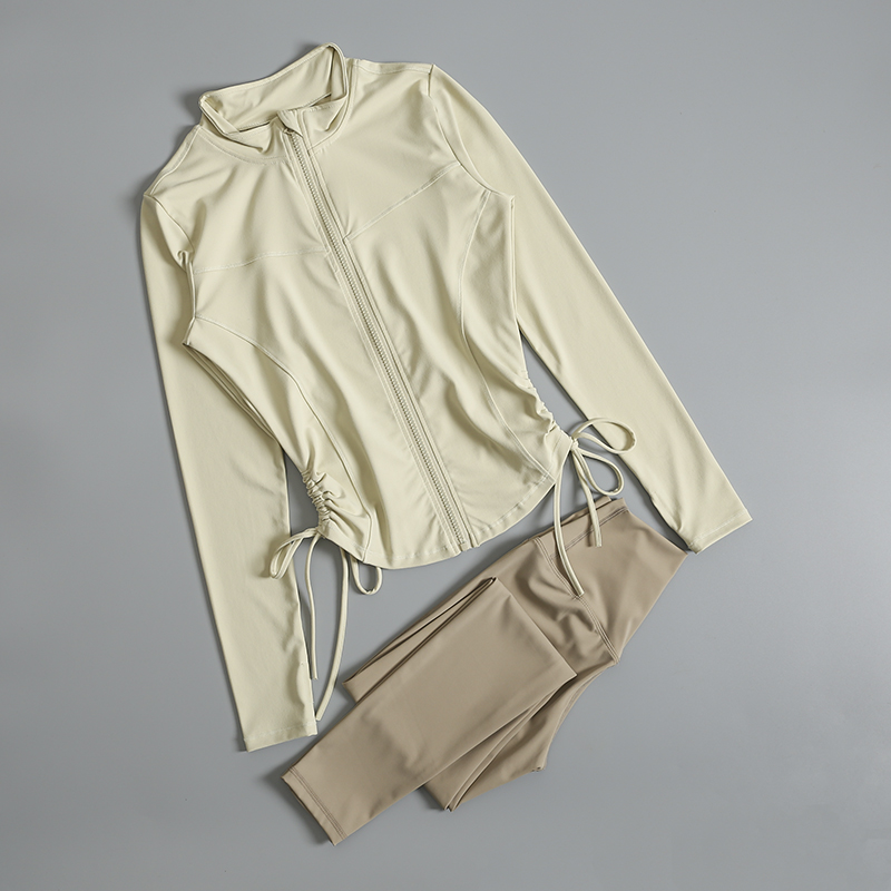 运动上衣女d春秋长袖上衣修身显瘦开衫拉链健身房速干跑步瑜伽热