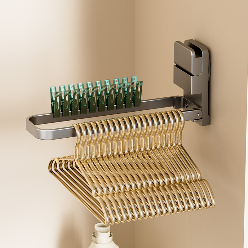 吸盘衣架收纳多功能折叠神器