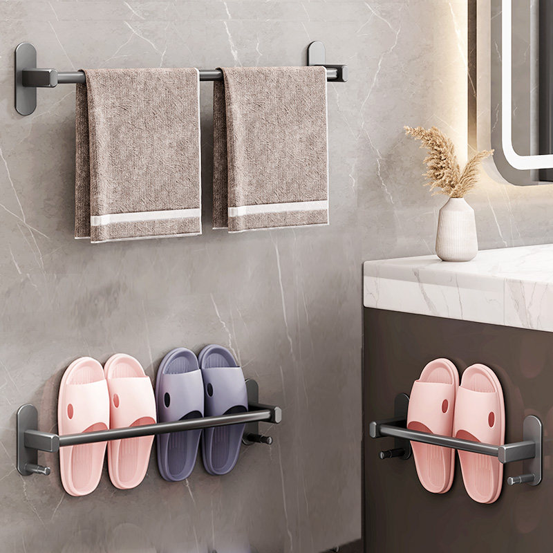 拖鞋架卫生间免打孔置物架浴室毛巾架壁挂式厕所洗手间收纳挂架,收纳整理,整理架/置物架/收纳架,淘宝优惠券,粉丝福利购,淘宝优惠卷