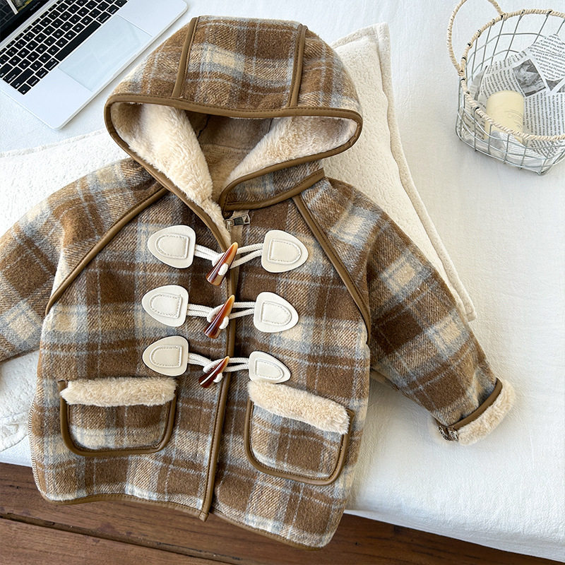 儿童毛呢外套男童洋气中小童冬季加绒加厚女童宝宝中长款呢子大衣,童装/婴儿装/亲子装,呢大衣,淘宝优惠券,粉丝福利购,淘宝优惠卷