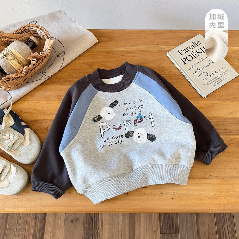 男童卫衣2025冬装新款儿童中小童秋冬款加绒卡通上衣加厚一体绒潮,童装/婴儿装/亲子装,卫衣/绒衫,淘宝优惠券,粉丝福利购,淘宝优惠卷