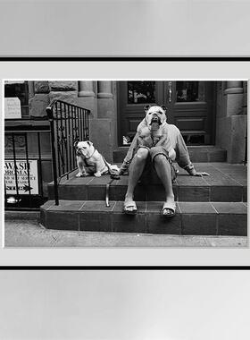 Elliott Erwitt 厄威特 黑白摄影装饰画宠物店可爱狗狗动物壁挂画