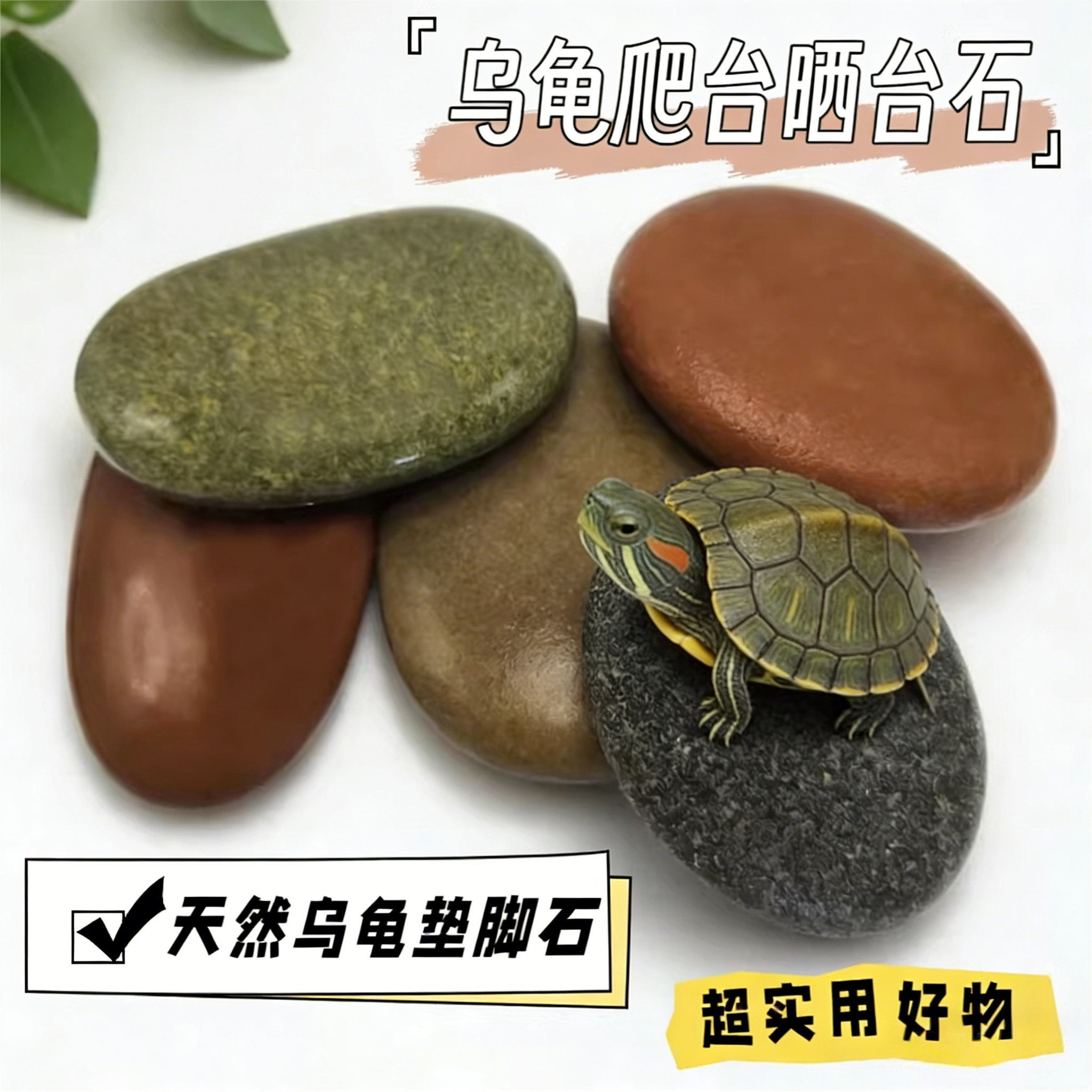 乌龟晒台晒背石天然鹅卵石扁石原生石头龟缸造景装饰垫脚休息躲避,宠物/宠物食品及用品,造景/装饰,淘宝优惠券,粉丝福利购,淘宝优惠卷