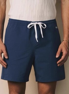 Azure Hues『机能速干』防水口袋深蓝色运动沙滩透气男女休闲短裤