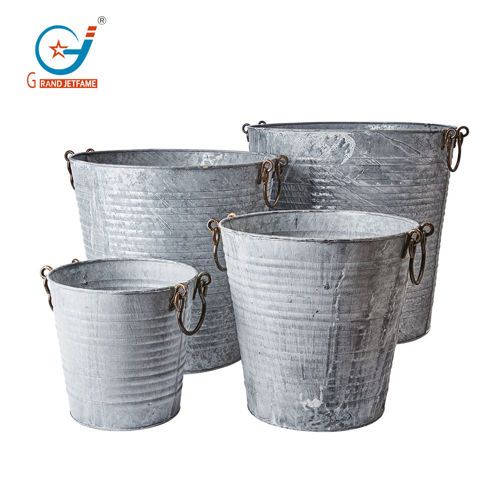 厂家镀锌铁皮桶复古金属花盆 4 件套桶盆 镀锌冰桶 风格提手桶,模玩/动漫/周边/娃圈三坑/桌游,文化/体育周边,淘宝优惠券,粉丝福利购,淘宝优惠卷