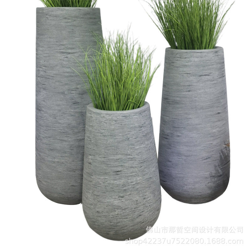 大型商场楼盘迎宾处摆件落地玻璃钢花瓶组合椭圆形室内外种植花器,模玩/动漫/周边/娃圈三坑/桌游,文化/体育周边,淘宝优惠券,粉丝福利购,淘宝优惠卷