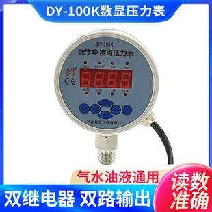 杭州东亚DY 100K数字显示双路输出电接点压力表气压水压油压通用