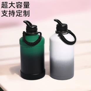 大容量保温壶316不锈钢带提绳便携旅游壶露营保温送礼礼品水壶
