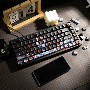 XVX《碧海潮生》原厂侧刻透光键帽PBT创意个性热升华客制化键帽