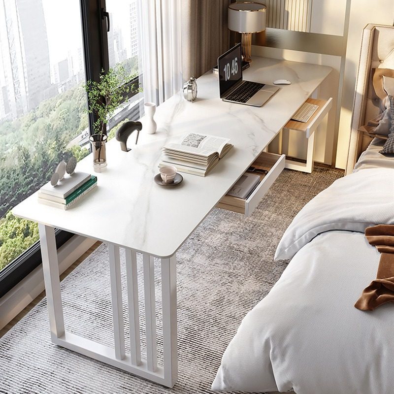 岩板铁艺长条桌现代简约客厅家用办公桌卧室电脑桌商用洽谈桌