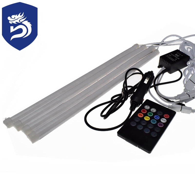 汽车LED装饰灯 一拖四声控氛围灯RG 脚底灯气氛灯车内音乐节奏灯