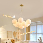 北欧月球灯卧室吊灯温馨浪漫灯具创意泡泡灯客厅餐厅儿童房星球灯