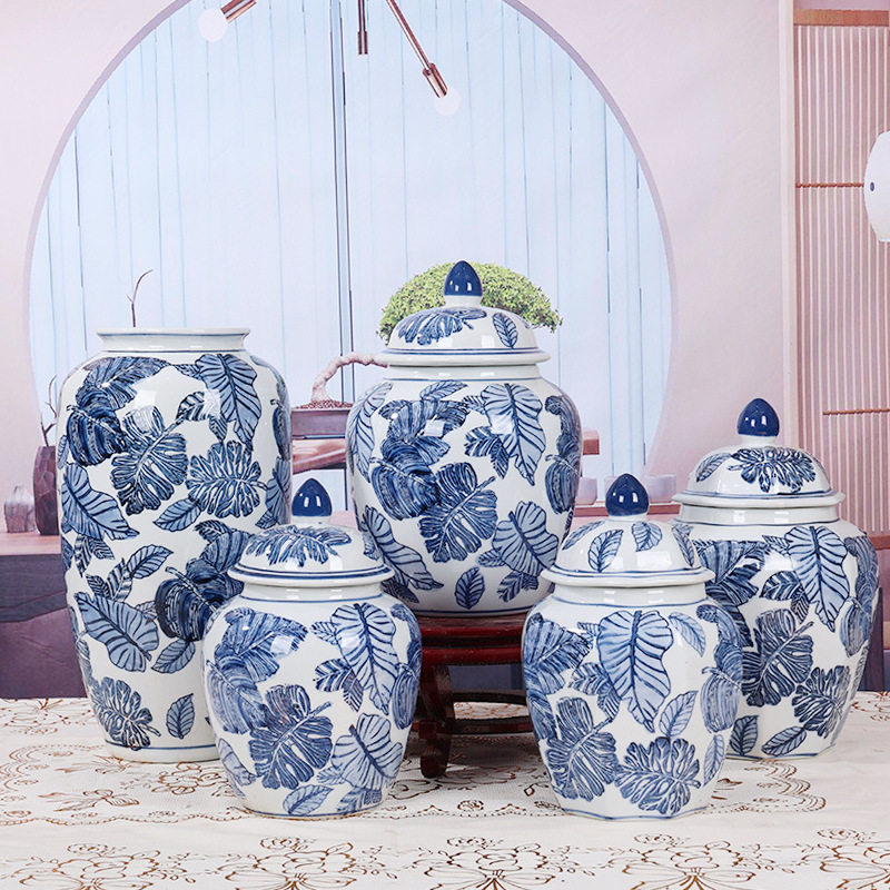 中式陶瓷花瓶家居装饰品摆件客厅餐桌电视柜干花花器青花瓷储物罐,模玩/动漫/周边/娃圈三坑/桌游,文化/体育周边,淘宝优惠券,粉丝福利购,淘宝优惠卷