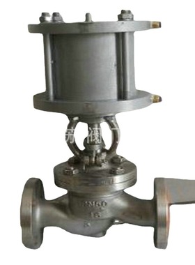 J641W-16P不锈钢气动截止阀_304316气动法兰截止阀防漏