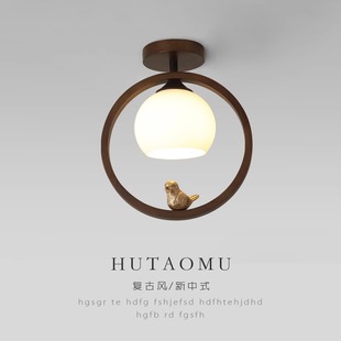 入户小鸟led过道灯玄关简约现代门厅走廊灯创意北欧通道吸顶灯